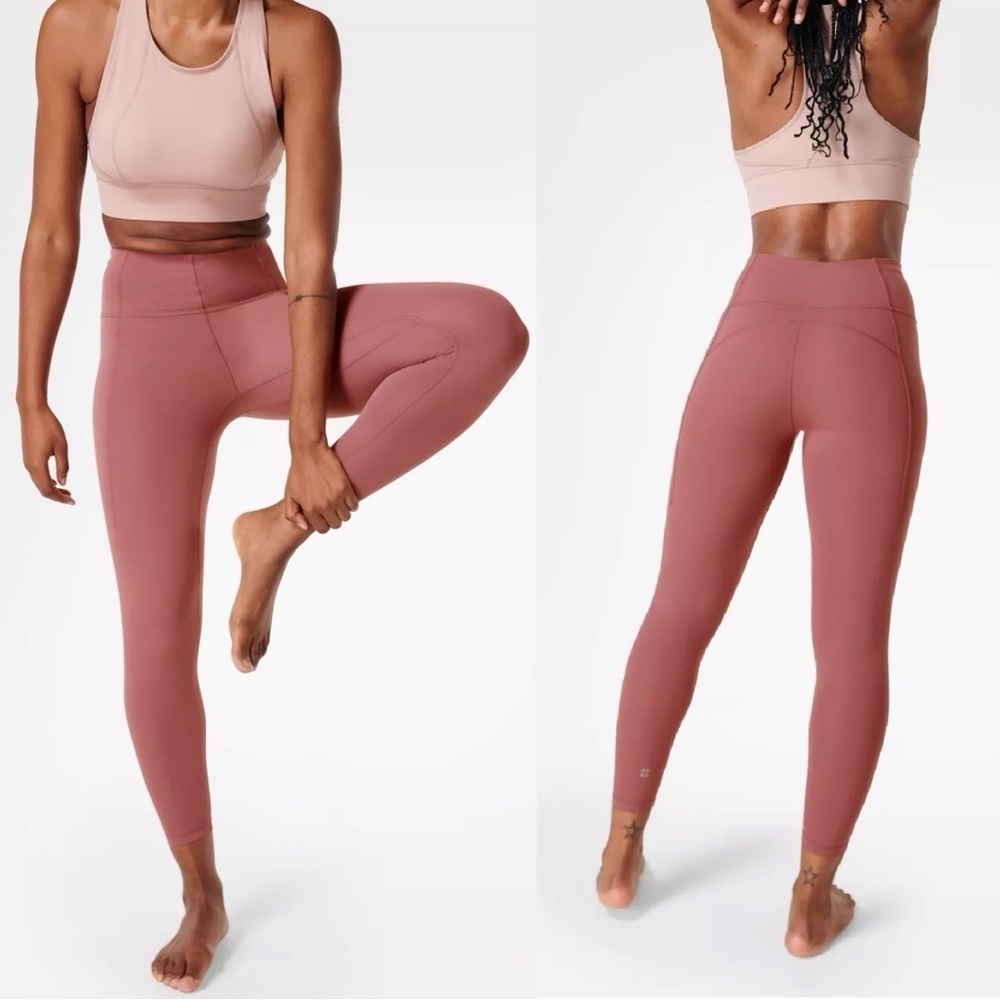 Sweaty Betty Super Soft 7/8 Pink Leggings Size 8